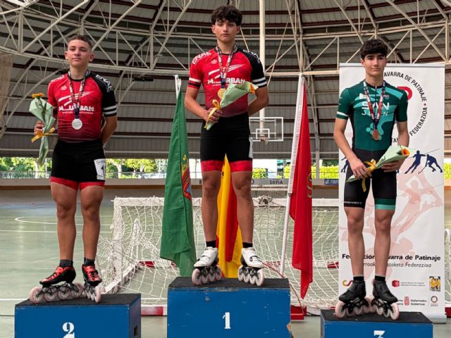El torre&ntilde;o Pablo González, doble campeón de Espa&ntilde;a juvenil de patinaje de velocidad