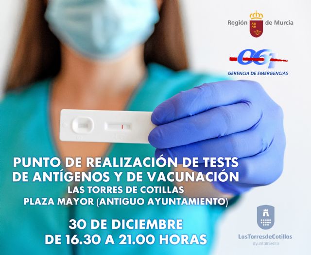 Repite en Las Torres de Cotillas el punto móvil para administrar vacunas contra la COVID-19 y realizar tests de antígenos