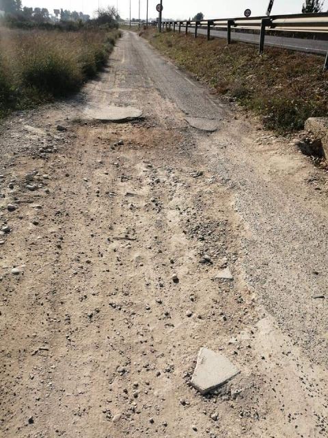 Arreglo de las vías de servicio de la Nacional 344 a su paso por Las Torres de Cotillas