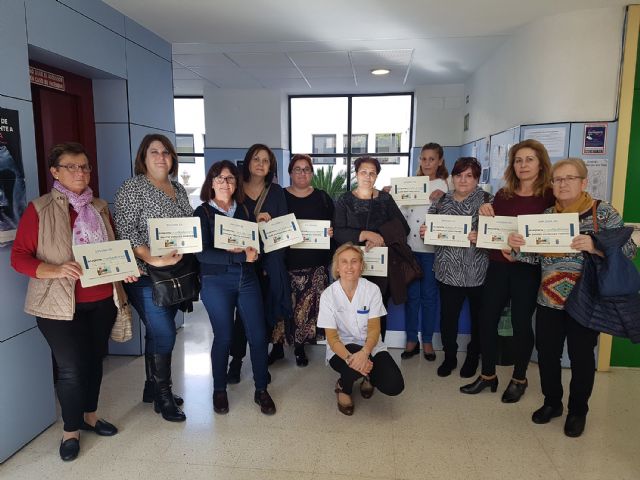 Finaliza el taller de apoyo a cuidadores del Centro de Salud de Las Torres de Cotillas