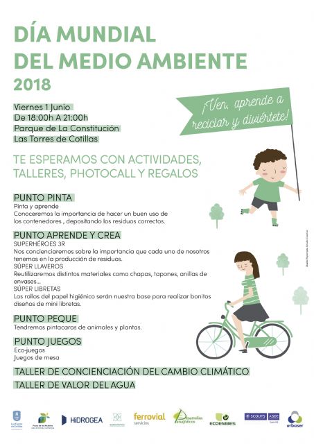 Un año más, Las Torres de Cotillas celebrará el ´Día del Medio Ambiente´ por todo lo alto