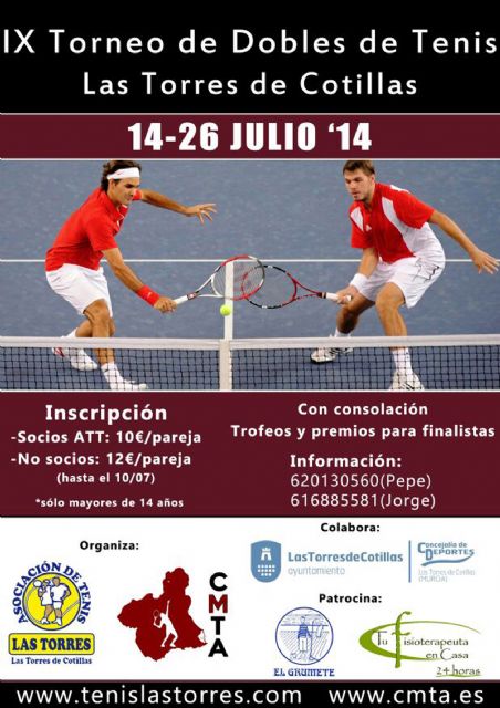 La 'Asociación de Tenis Las Torres' organiza una nueva edición de su torneo de dobles