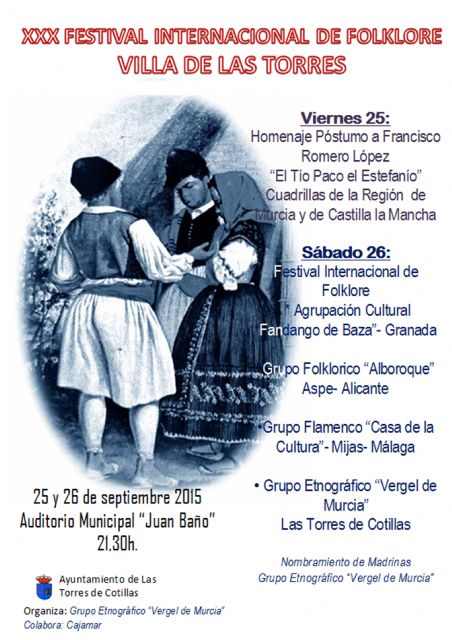 El 'Festival Internacional de Folklore Villa de Las Torres' cumple 30 años