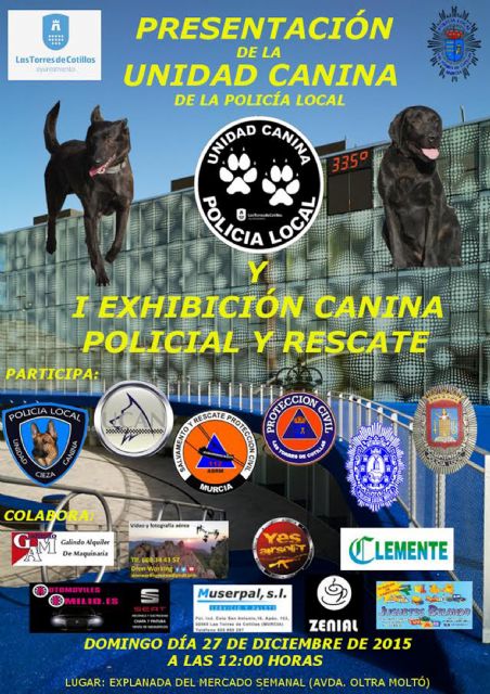La unidad canina de la Policía Local torreña se estrenará con una exhibición