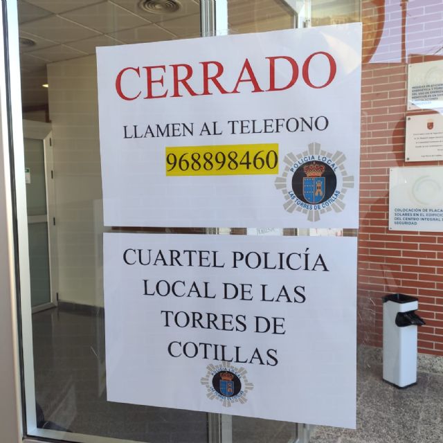 La Policía Local de Las Torres de Cotillas cierra su cuartel por primera vez en décadas