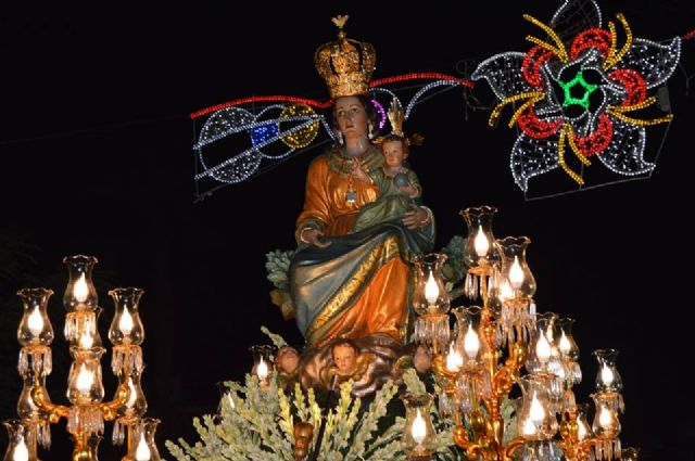 La Virgen de la Salceda, lista para volver en romería a la Ermita del Coto tras las fiestas torreñas