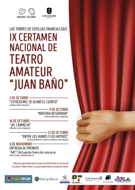 Arranca el IX certamen de teatro amateur 'Juan Baño' de Las Torres de Cotillas con cuatro obras a concurso