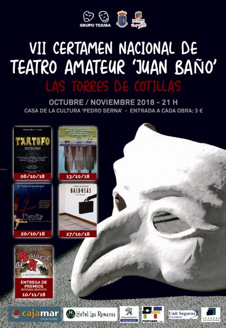 El concurso del 'VII Certamen Nacional de Teatro Amateur Juan Baño' entrega mañana sus premios