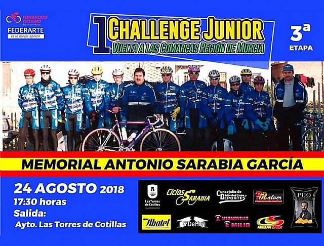 Las Torres de Cotillas será la etapa final del campeonato regional junior de ciclismo