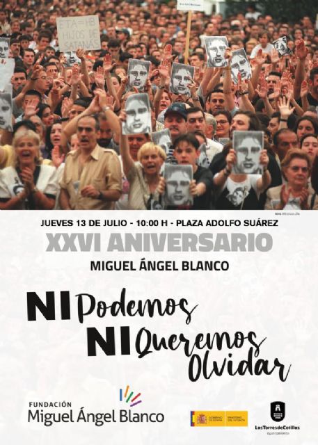 Las Torres de Cotillas se sumará al homenaje anual a Miguel Ángel Blanco