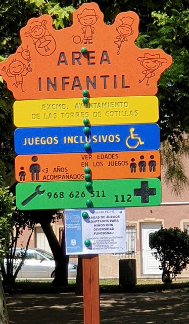 Las Torres de Cotillas cuenta ya con su segundo parque adaptado de juegos infantiles