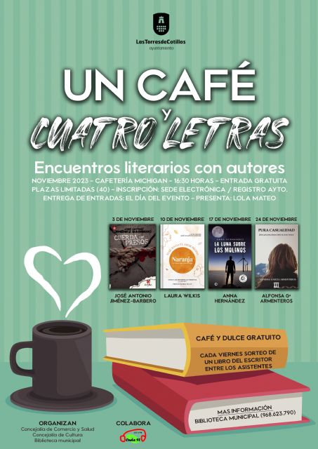 'Un café y cuatro letras', un ciclo para disfrutar cara a cara la literatura