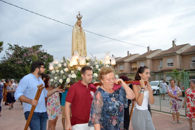 La tradicional procesión de Nuestra Señora de Fátima cerró las fiestas de Los Pulpites