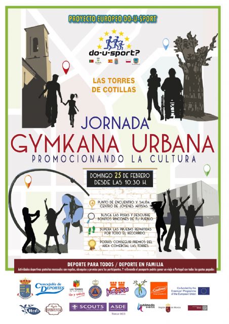 Una gymkana urbana en Las Torres de Cotillas, nueva propuesta del proyecto ´Do-U-Sport´