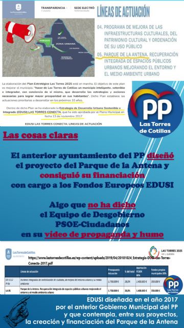 El PP de Las Torres de Cotillas aclara las cosas al Alcalde y su Equipo del PSOE-Ciudadanos
