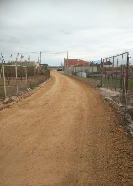 Varios caminos rurales de Las Torres de Cotillas ven mejoradas sus prestaciones