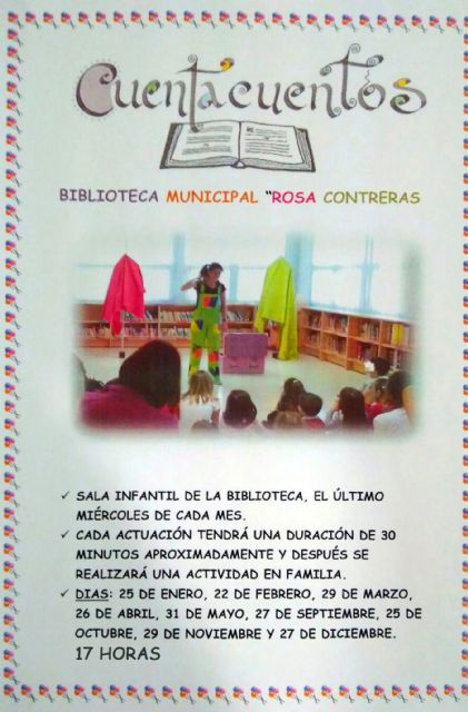 Preparada la oferta 2017 de cuentacuentos infantiles de la Biblioteca Municipal 'Rosa Contreras'