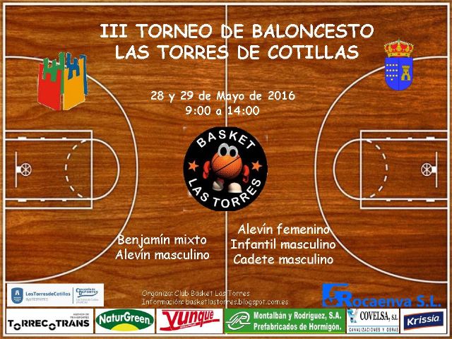 Las Torres de Cotillas se prepara para su 'III Torneo de Baloncesto'