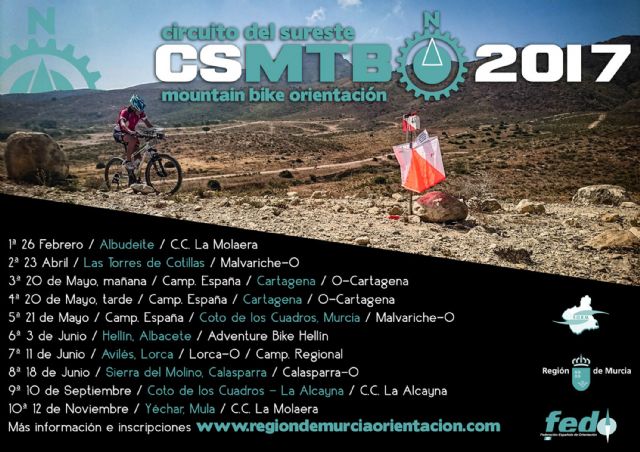 La liga regional de orientación en bicicleta de montaña cuenta con Las Torres de Cotillas