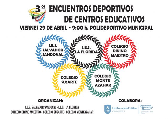 Todo preparado para los 'III Encuentros Deportivos de Centros Educativos' de Las Torres de Cotillas
